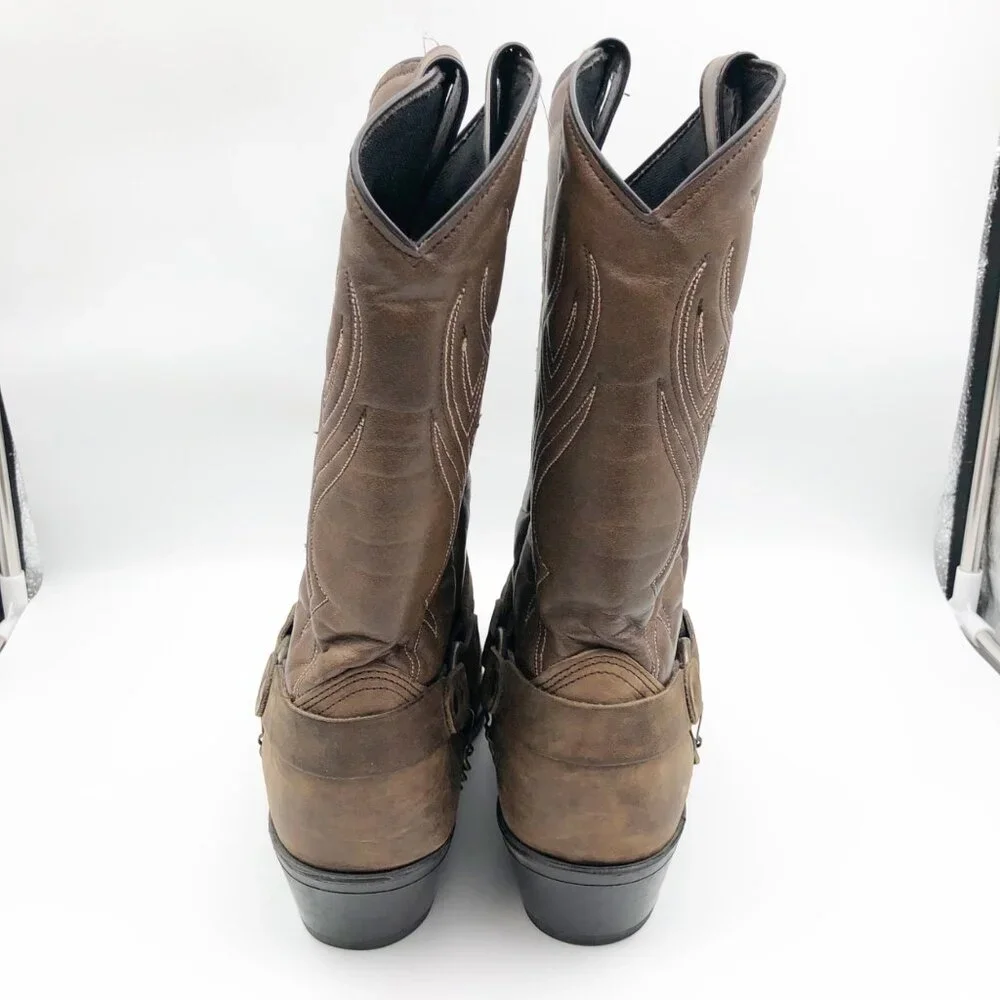 ABILENE BOOT CO. Sage Air Embroidered Brown Leather Cowboy Boots Mens 10 - Picture 5 of 13